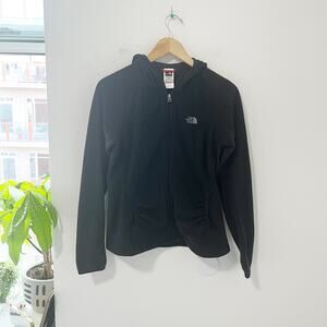 The North Face Black Fitted Ruched Hooded Zip Sweatshirt Size Small